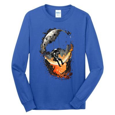 Space Astronaut Moon Star Space Astronomy Gift Tall Long Sleeve T-Shirt