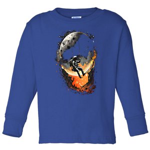 Space Astronaut Moon Star Space Astronomy Gift Toddler Long Sleeve Shirt