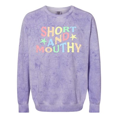 Short And Mouthy Colorblast Crewneck Sweatshirt