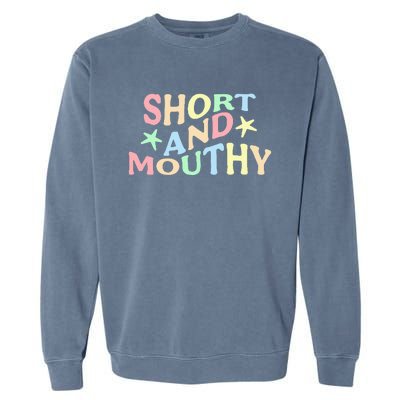 Short And Mouthy Garment-Dyed Sweatshirt