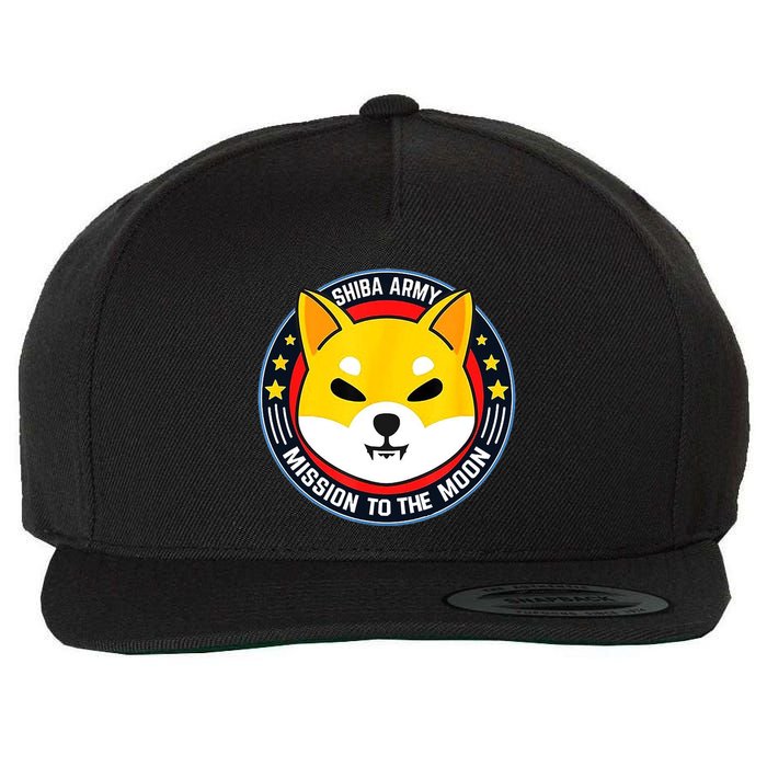 Shiba Army Mission To The Moon Wool Snapback Cap