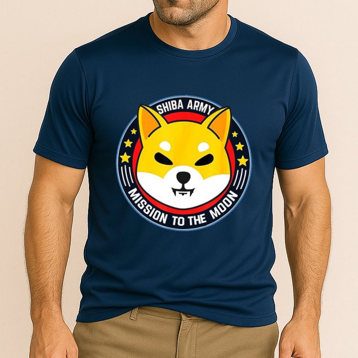 Shiba Army Mission To The Moon Performance Shirt