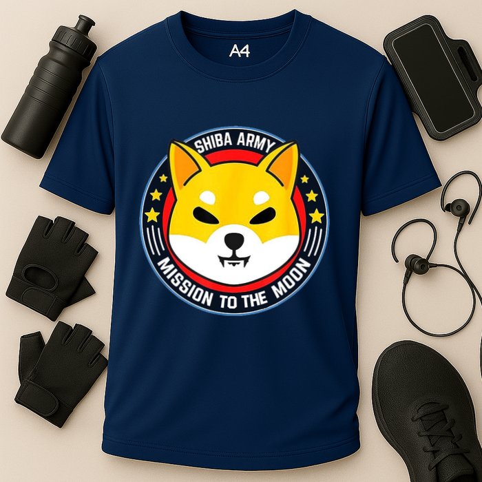 Shiba Army Mission To The Moon Performance Shirt
