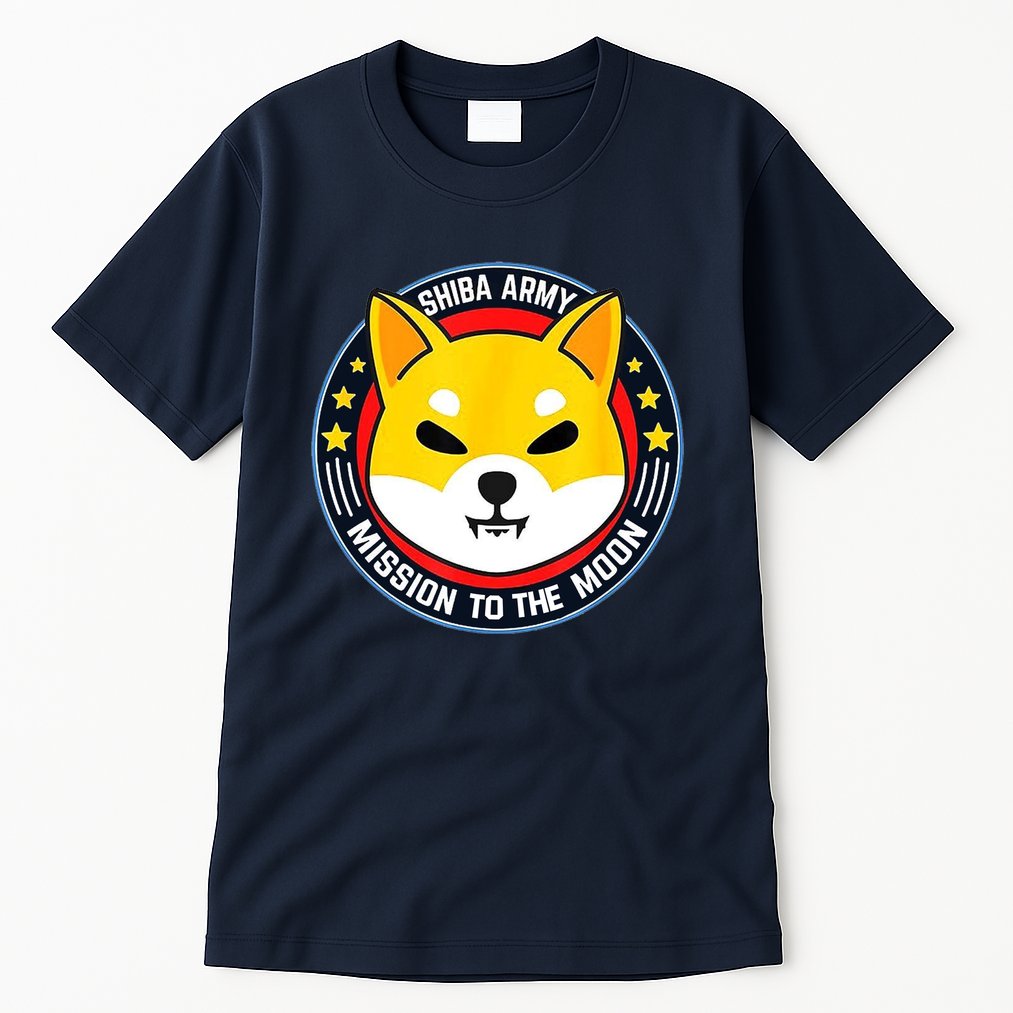 Shiba Army Mission To The Moon Tall T-Shirt