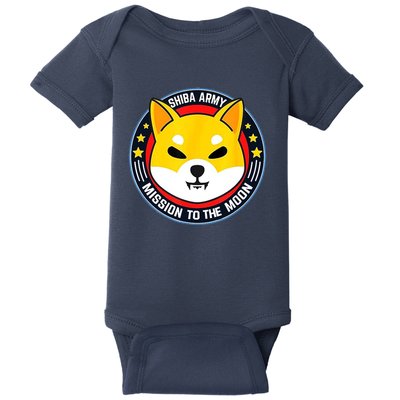 Shiba Army Mission To The Moon Baby Bodysuit