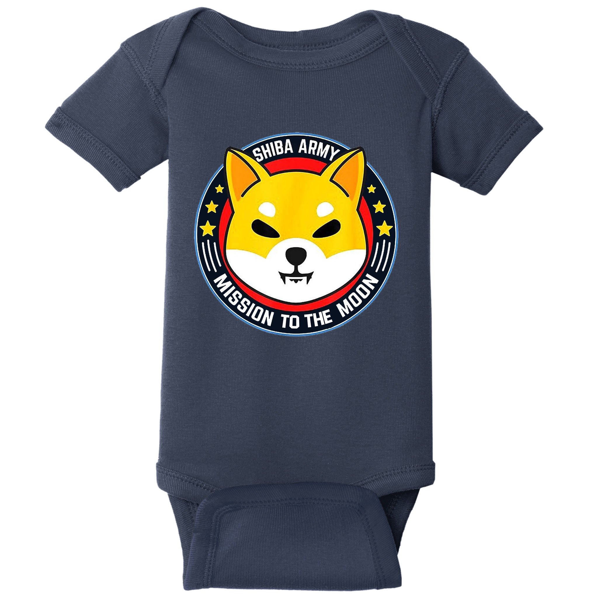 Shiba Army Mission To The Moon Baby Bodysuit