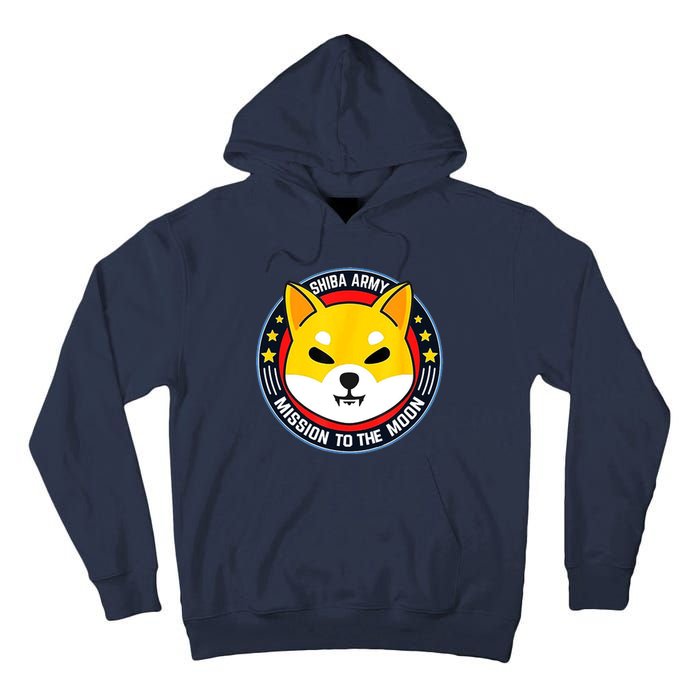 Shiba Army Mission To The Moon Tall Hoodie