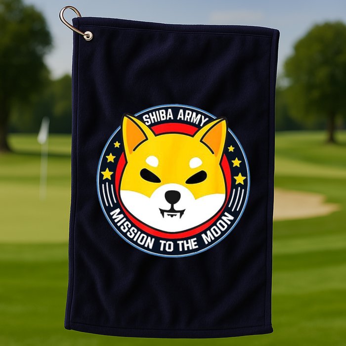 Shiba Army Mission To The Moon Golf Towel
