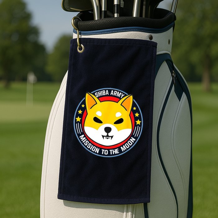Shiba Army Mission To The Moon Golf Towel
