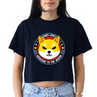 Shiba Army Mission To The Moon Crop Top