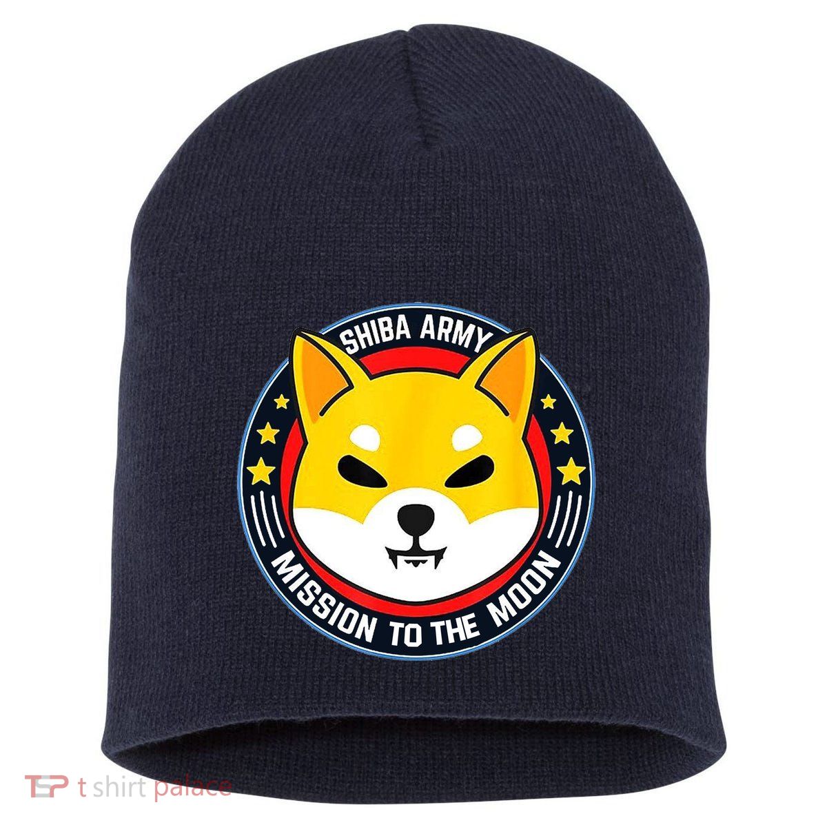 Shiba Army Mission To The Moon Short Acrylic Beanie