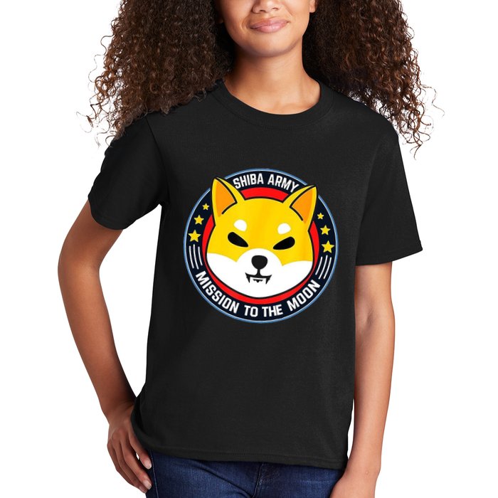 Shiba Army Mission To The Moon Kids T-Shirt