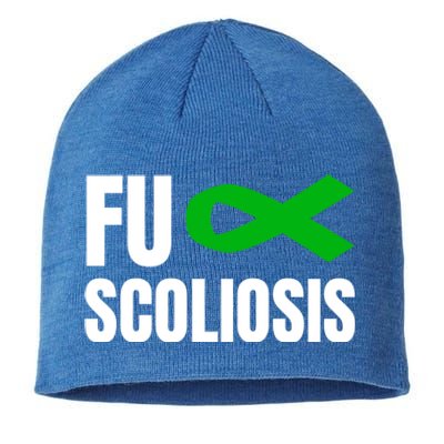 Scoliosis Awareness Month Green Ribbon Gift Sustainable Beanie