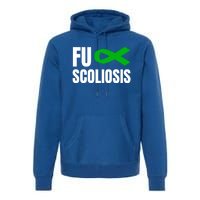 Scoliosis Awareness Month Green Ribbon Gift Premium Hoodie