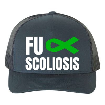 Scoliosis Awareness Month Green Ribbon Gift Yupoong Adult 5-Panel Trucker Hat