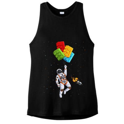 Space Astronaut Master Builder Ladies PosiCharge Tri-Blend Wicking Tank