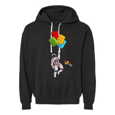Space Astronaut Master Builder Garment-Dyed Fleece Hoodie
