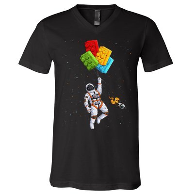 Space Astronaut Master Builder V-Neck T-Shirt