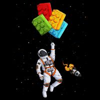 Space Astronaut Master Builder 7-Panel Snapback Hat