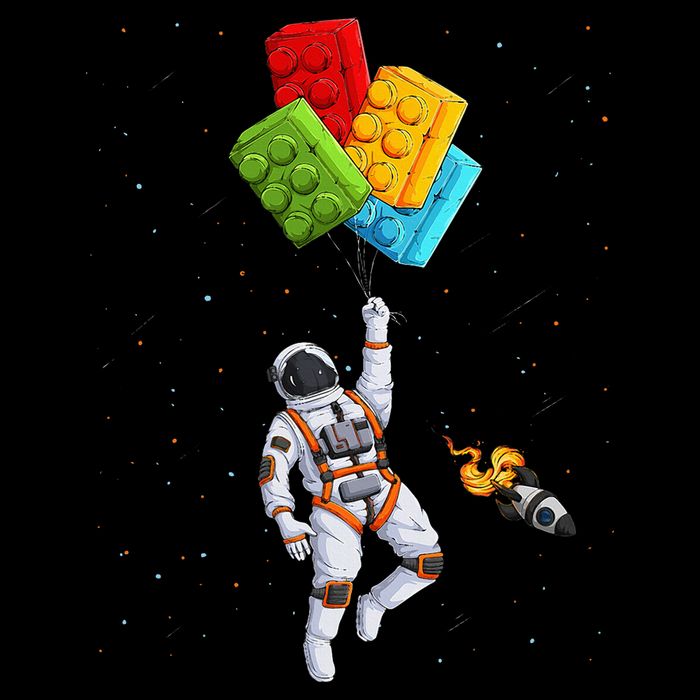 Space Astronaut Master Builder 7-Panel Snapback Hat