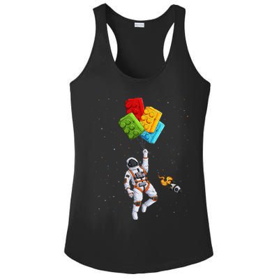 Space Astronaut Master Builder Ladies PosiCharge Competitor Racerback Tank