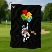 Space Astronaut Master Builder Golf Towel