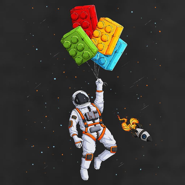 Space Astronaut Master Builder Golf Towel