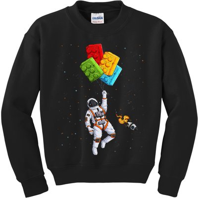 Space Astronaut Master Builder Kids Sweatshirt