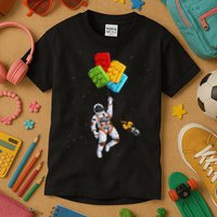 Space Astronaut Master Builder Kids T-Shirt