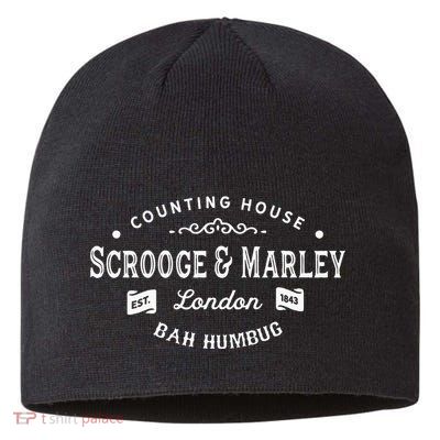 Scrooge And Marley Counting House Christmas Carol Bah Humbug Sustainable Beanie
