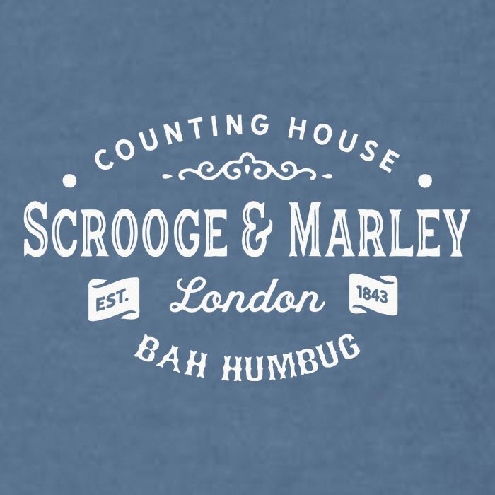 Scrooge And Marley Counting House Christmas Carol Bah Humbug Garment-Dyed Sweatshirt