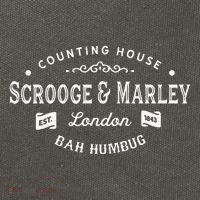 Scrooge And Marley Counting House Christmas Carol Bah Humbug Cotton Canvas Backpack