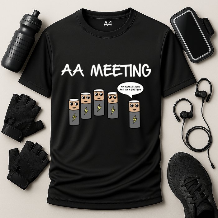 Summerhaysbros Aa Meeting Cooling Performance Crew T-Shirt