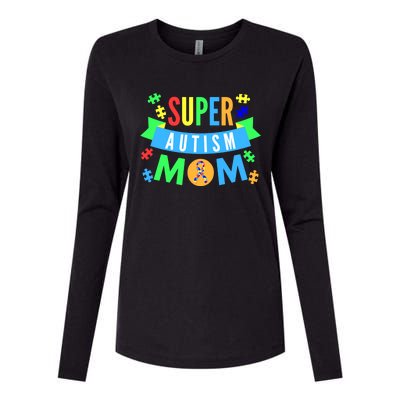 Super Autism Mom For Mothers Raising Awareness And Support Gift Womens Cotton Relaxed Long Sleeve T-Shirt