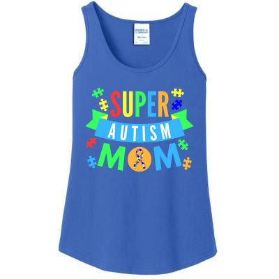 Super Autism Mom For Mothers Raising Awareness And Support Gift Ladies Essential Tank