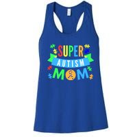 Super Autism Mom For Mothers Raising Awareness And Support Gift Women's Racerback Tank