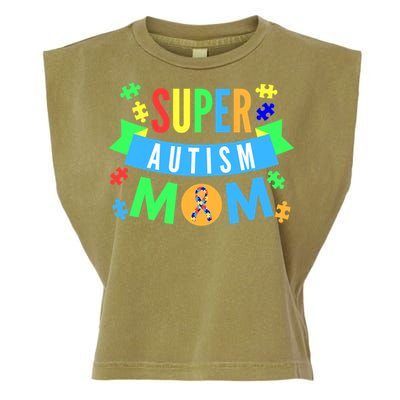 Super Autism Mom For Mothers Raising Awareness And Support Gift Garment-Dyed Women's Muscle Tee