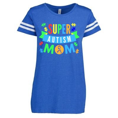 Super Autism Mom For Mothers Raising Awareness And Support Gift Enza Ladies Jersey Football T-Shirt