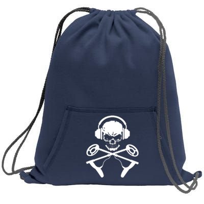 Skull And Metal Detector Crossbones Metal Detecting Sweatshirt Cinch Pack Bag