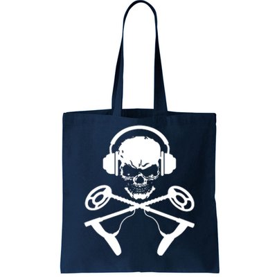 Skull And Metal Detector Crossbones Metal Detecting Tote Bag