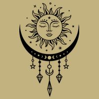 Sun And Moon Celestial Boho Mystical Print Witchy Magic Moon Hoodie