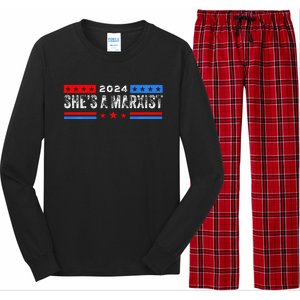 SheS A Marxist Elections 2024 Democrat Republican Long Sleeve Pajama Set