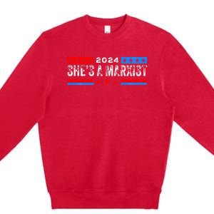 SheS A Marxist Elections 2024 Democrat Republican Premium Crewneck Sweatshirt