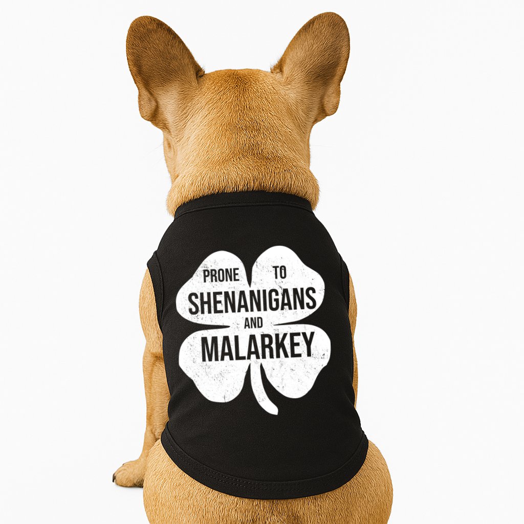 Shenanigans And Malarkey Funny St Patrick's Day Doggie Tank