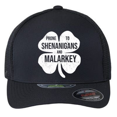 Shenanigans And Malarkey Funny St Patrick's Day Flexfit Unipanel Trucker Cap