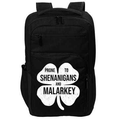 Shenanigans And Malarkey Funny St Patrick's Day Impact Tech Backpack