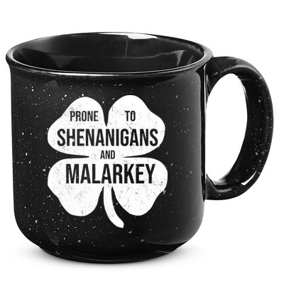 Shenanigans And Malarkey Funny St Patrick's Day 15oz Campfire Ceramic Mug