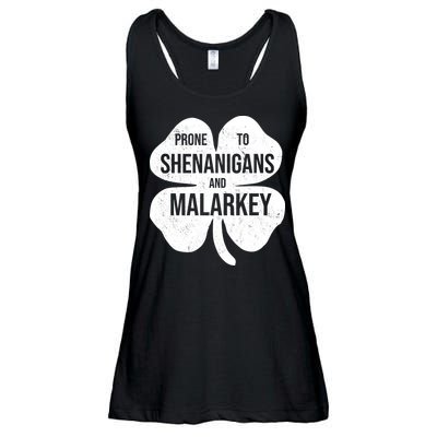 Shenanigans And Malarkey Funny St Patrick's Day Ladies Essential Flowy Tank