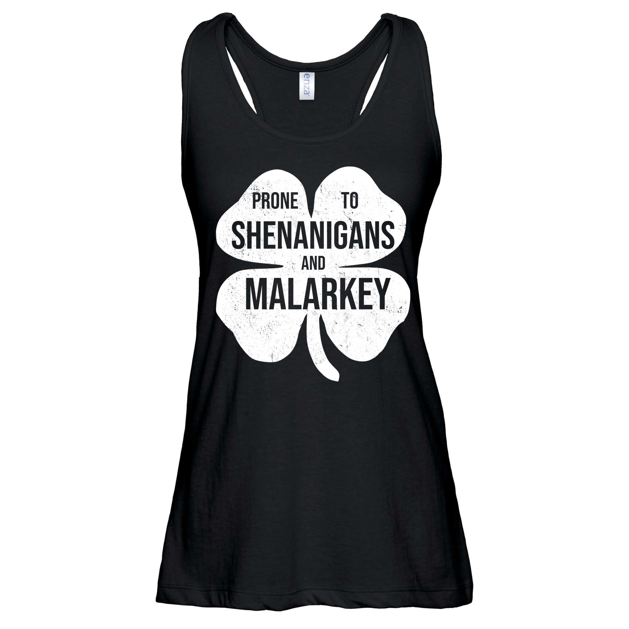 Shenanigans And Malarkey Funny St Patrick's Day Ladies Essential Flowy Tank