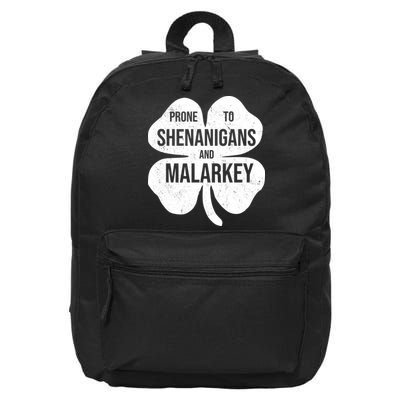 Shenanigans And Malarkey Funny St Patrick's Day 16 in Basic Backpack